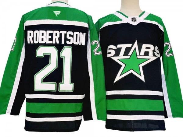 Dallas Stars #21 Jason Robertson Black Reverse Retro 2.0 2024 Jersey by Hockey David