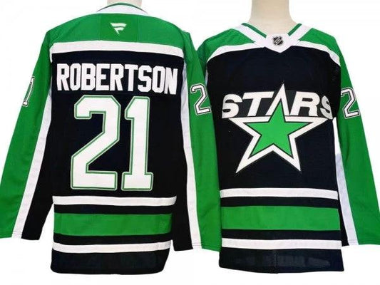 Dallas Stars #21 Jason Robertson Black Reverse Retro 2.0 2024 Jersey by Hockey David