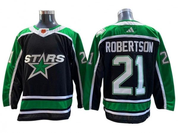 Dallas Stars #21 Jason Robertson Black Reverse Retro 2.0 Jersey by Hockey David