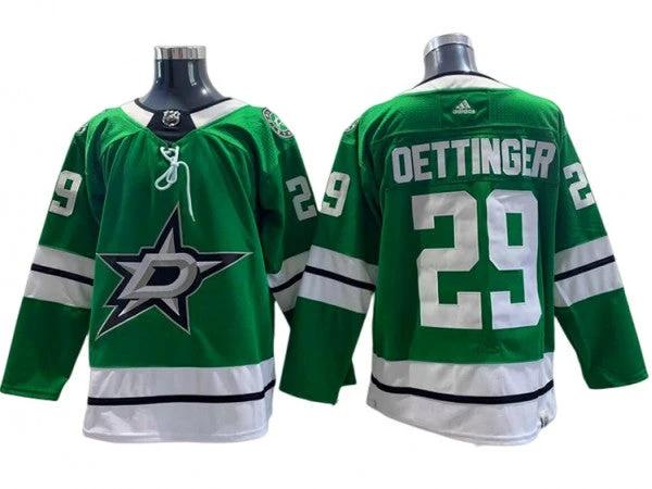 Dallas Stars #29 Jake Oettinger Green Home Jersey by Hockey David