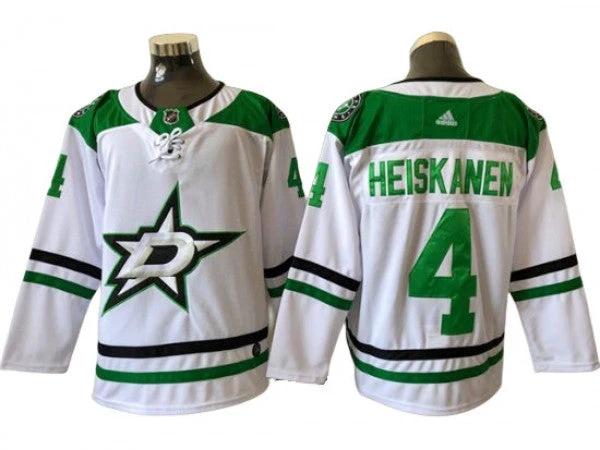 Dallas Stars #4 Miro Heiskanen White Away Jersey by Hockey David