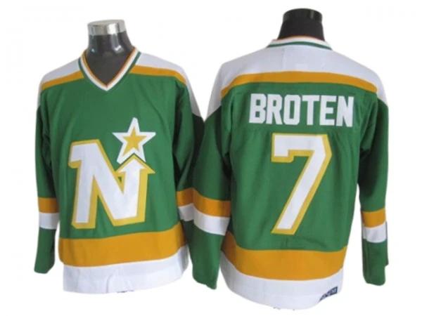 Dallas Stars #7 Neal Broten 1980's Vintage CCM Jersey - Green by Hockey David