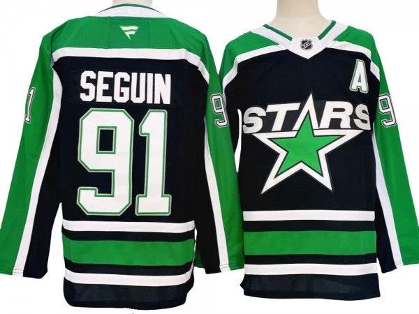Dallas Stars #91 Tyler Seguin Black Reverse Retro 2.0 2024 Jersey by Hockey David