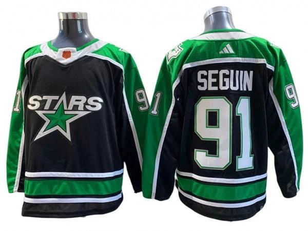 Dallas Stars #91 Tyler Seguin Black Reverse Retro 2.0 Jersey by Hockey David