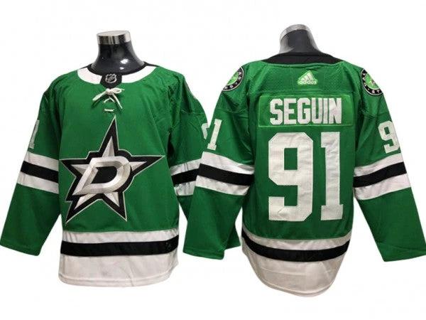 Dallas Stars #91 Tyler Seguin Green Home Jersey by Hockey David