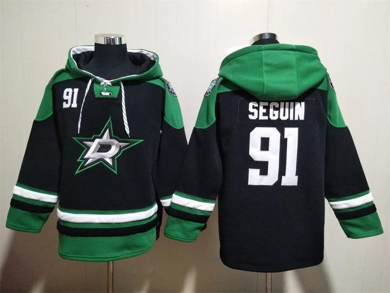 Dallas Stars #91 Tyler Seguin Pullover Hoodie by Hoodie Pullover