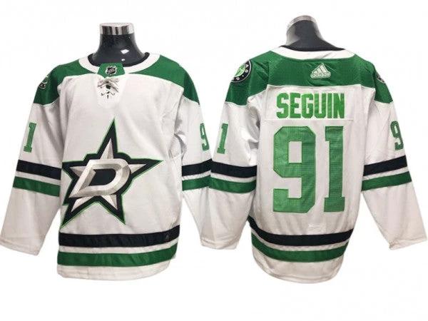 Dallas Stars #91 Tyler Seguin White Away Jersey by Hockey David