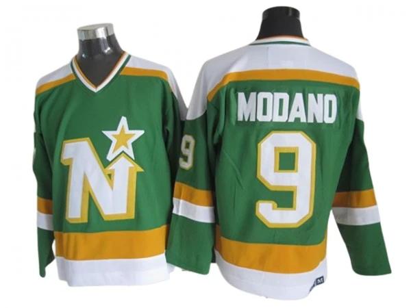 Dallas Stars #9 Mike Modano 1980's Vintage CCM Jersey - Green by Hockey David