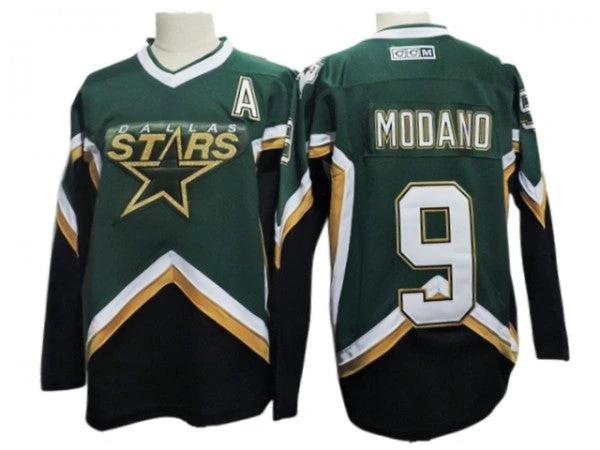 Dallas Stars #9 Mike Modano 2000's Vintage CCM Jersey - Green by Hockey David
