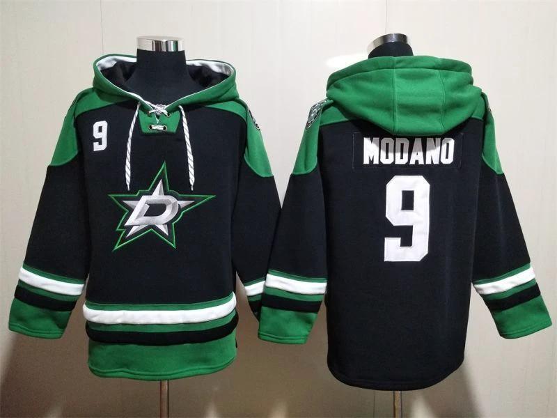 Dallas Stars #9 Mike Modano Pullover Hoodie by Hoodie Pullover