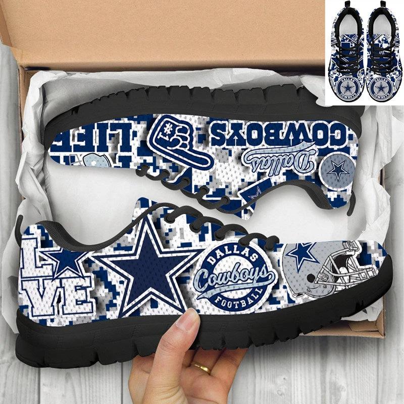 Dallas Cowboys Black Star NLF Sneaker Shoes by Crocs