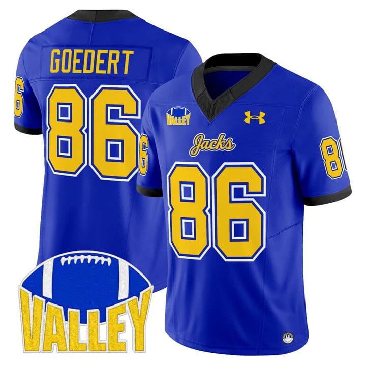 Dallas Goedert Jersey #86 South Dakota State Jackrabbits 2025 Stitched by My Store NCAA Football Jerseys