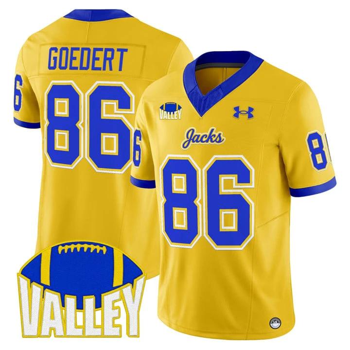 Dallas Goedert Jersey #86 South Dakota State Jackrabbits 2025 Stitched by My Store NCAA Football Jerseys
