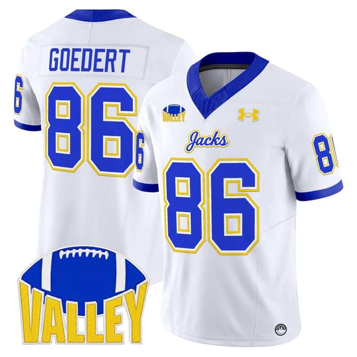 Dallas Goedert Jersey #86 South Dakota State Jackrabbits 2025 Stitched by My Store NCAA Football Jerseys
