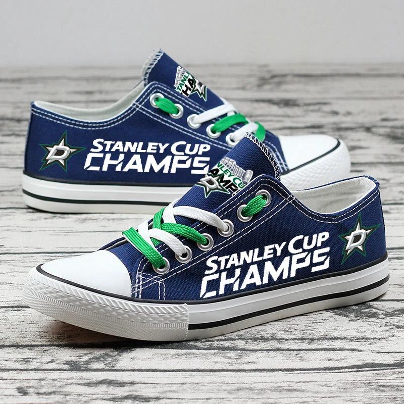 Dallas Stars Low Top Canvas Sport Sneakers Shoes For Men Women Fans by Crocs