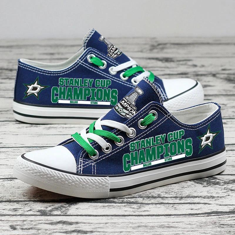 Dallas Stars Low Top Canvas Sport Sneakers Shoes For Men Women Fans by Crocs
