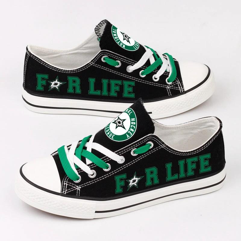 Dallas Stars Low Top Canvas Sport Sneakers Shoes For Men Women Fans by Crocs