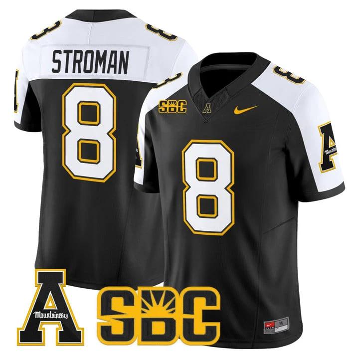 Dalton Stroman Jersey #8 App State Mountaineers 2025 Vapor Limited Stitched by My Store NCAA Football Jerseys