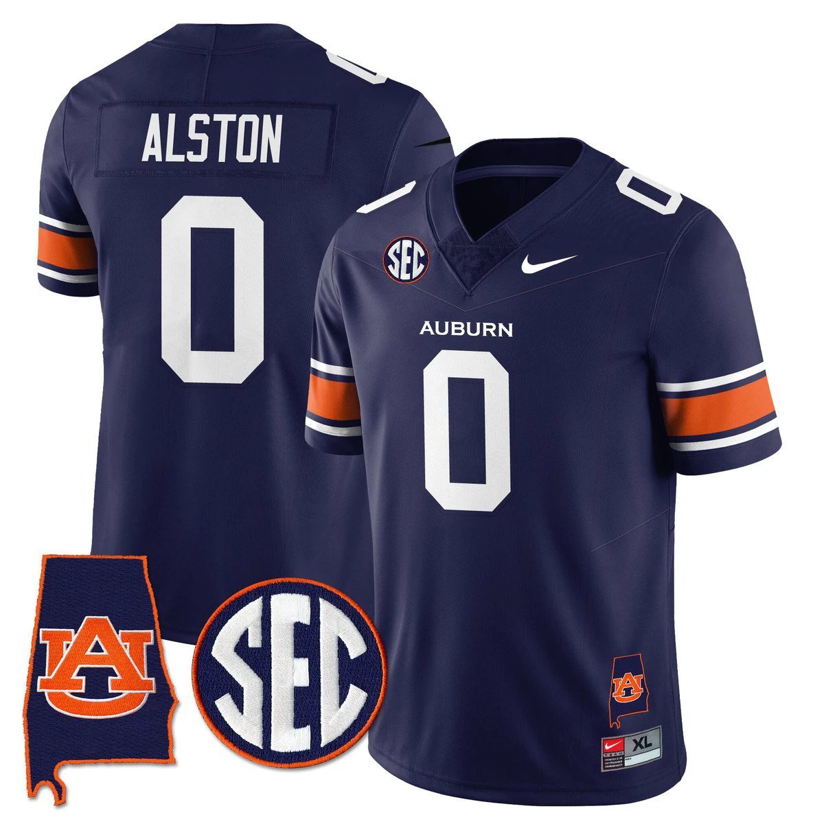 Damari Alston Jersey #0 Auburn Tigers Alabama Patch Vapor Stitched by My Store NCAA Football Jerseys