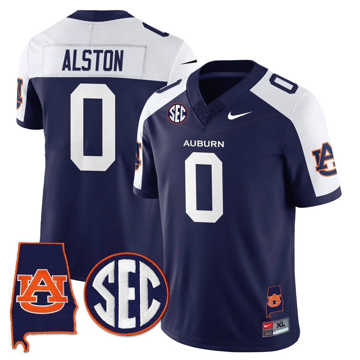 Damari Alston Jersey #0 Auburn Tigers Alabama Patch Vapor Stitched by My Store NCAA Football Jerseys