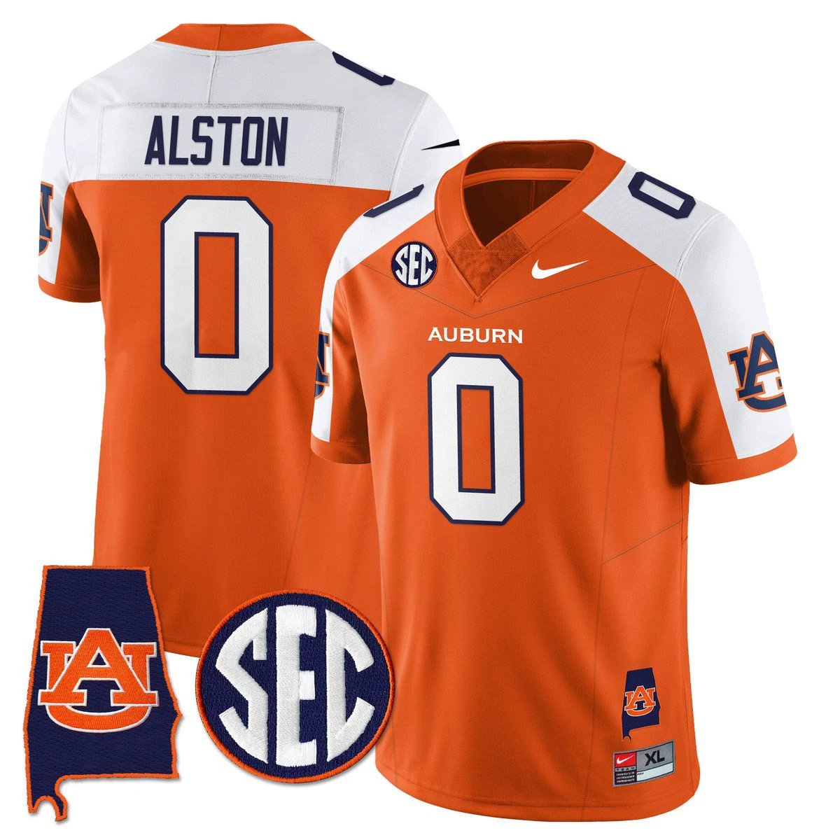Damari Alston Jersey #0 Auburn Tigers Alabama Patch Vapor Stitched by My Store NCAA Football Jerseys