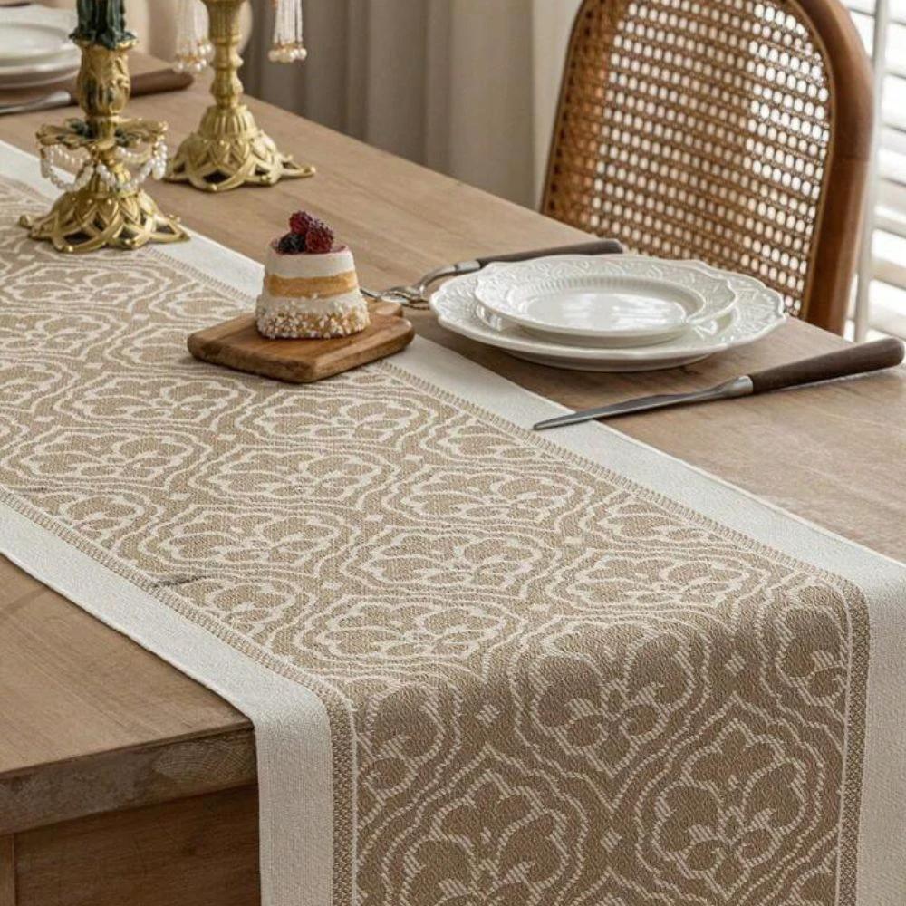 Damask Dune Table Runner by Casa & Beyond