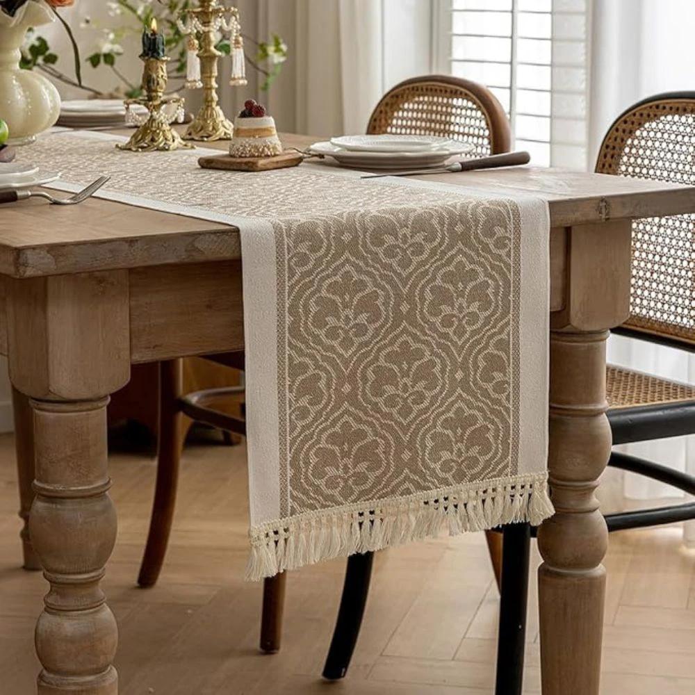 Damask Dune Table Runner by Casa & Beyond