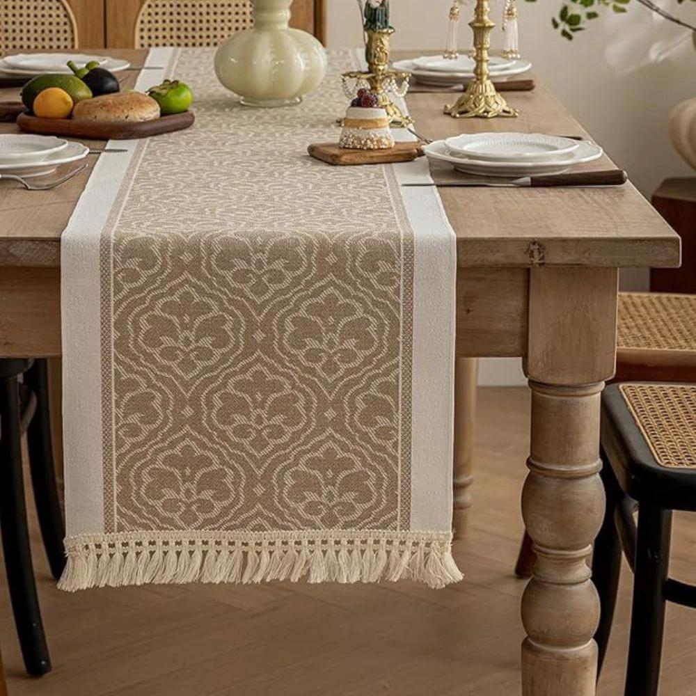 Damask Dune Table Runner by Casa & Beyond