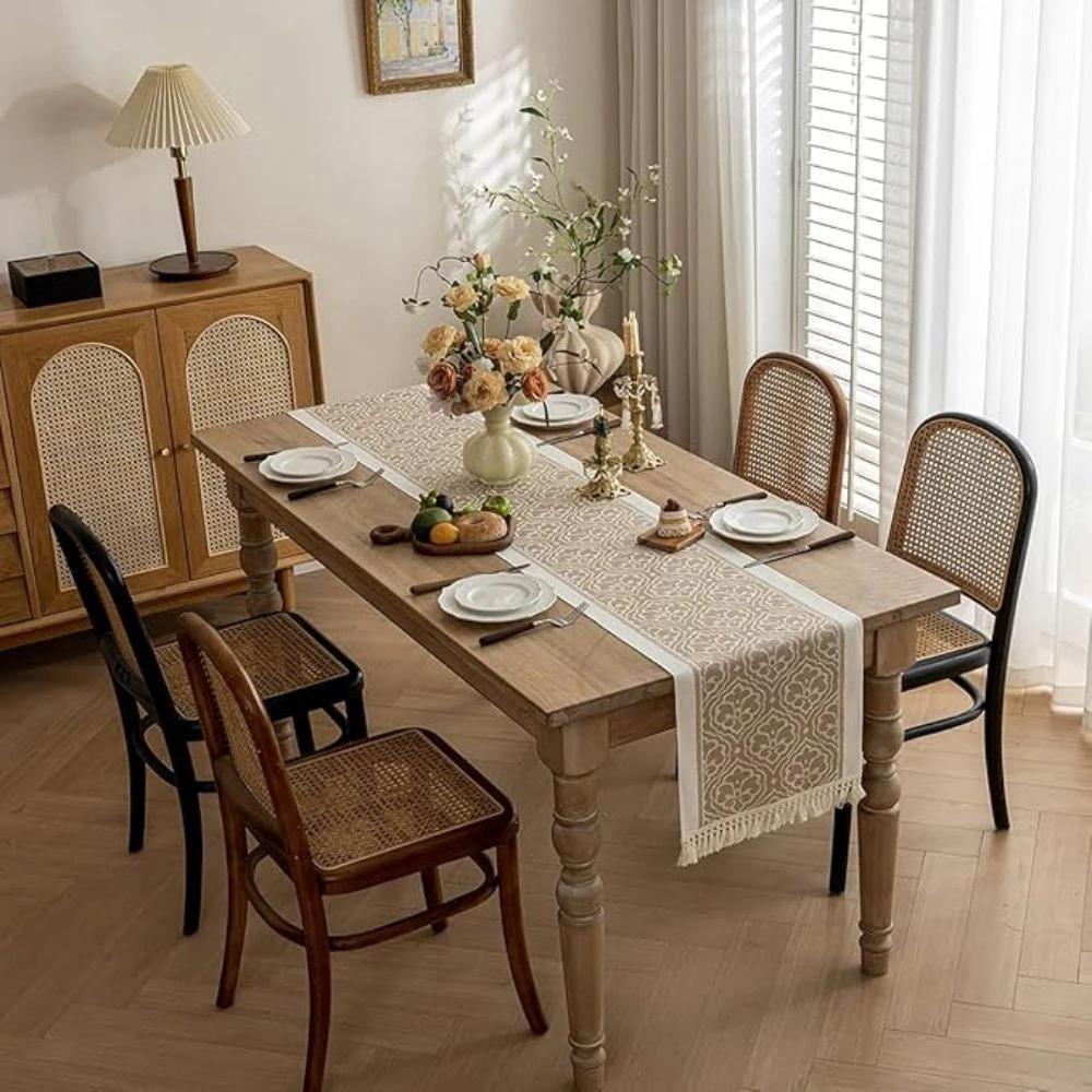 Damask Dune Table Runner by Casa & Beyond