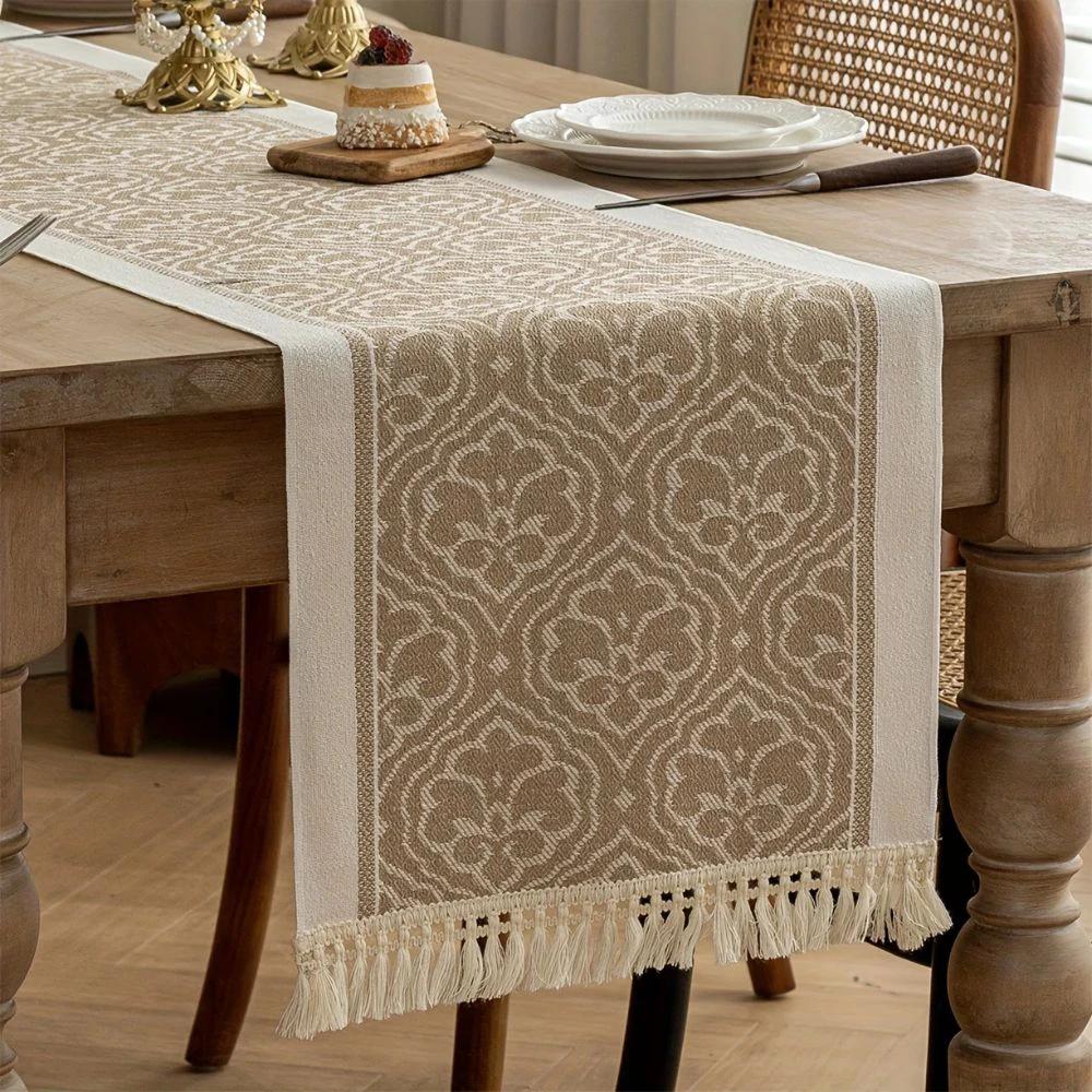 Damask Dune Table Runner by Casa & Beyond
