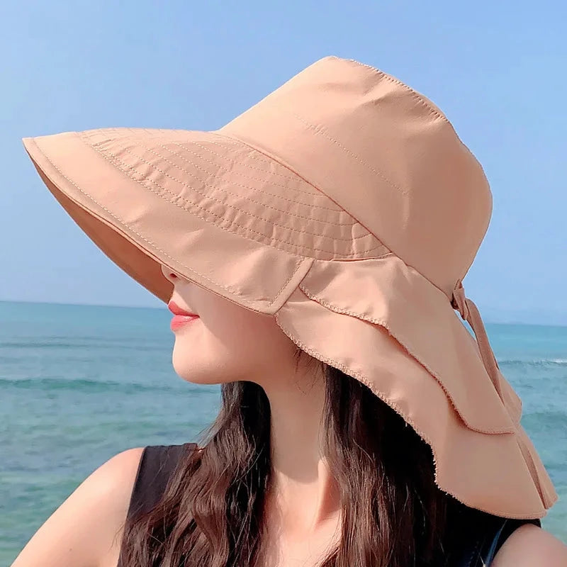 SUNNY | Women's Sun Hat for the Sun | Wide Brim UV Neck Protection | Solar Beach Hat Women by BowLift