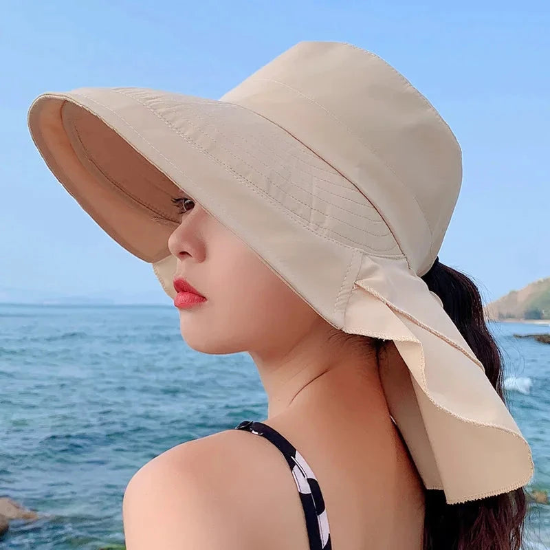 SUNNY | Women's Sun Hat for the Sun | Wide Brim UV Neck Protection | Solar Beach Hat Women by BowLift
