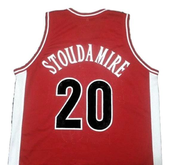 Damon Stoudamire Jersey #20 College Basketball Sewn Red by My store basketball