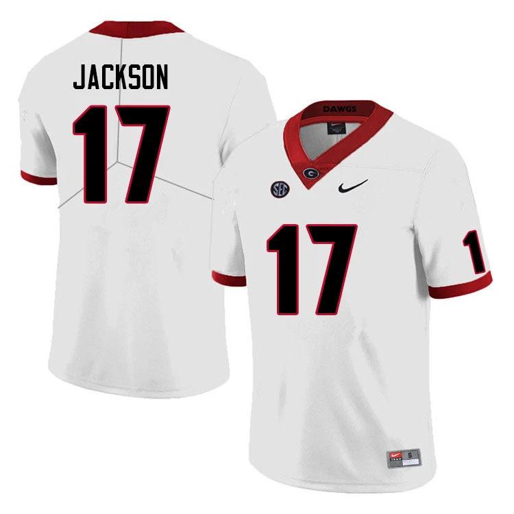 Dan Jackson Jersey #17 Georgia Bulldogs College Football White Stitched by My Store