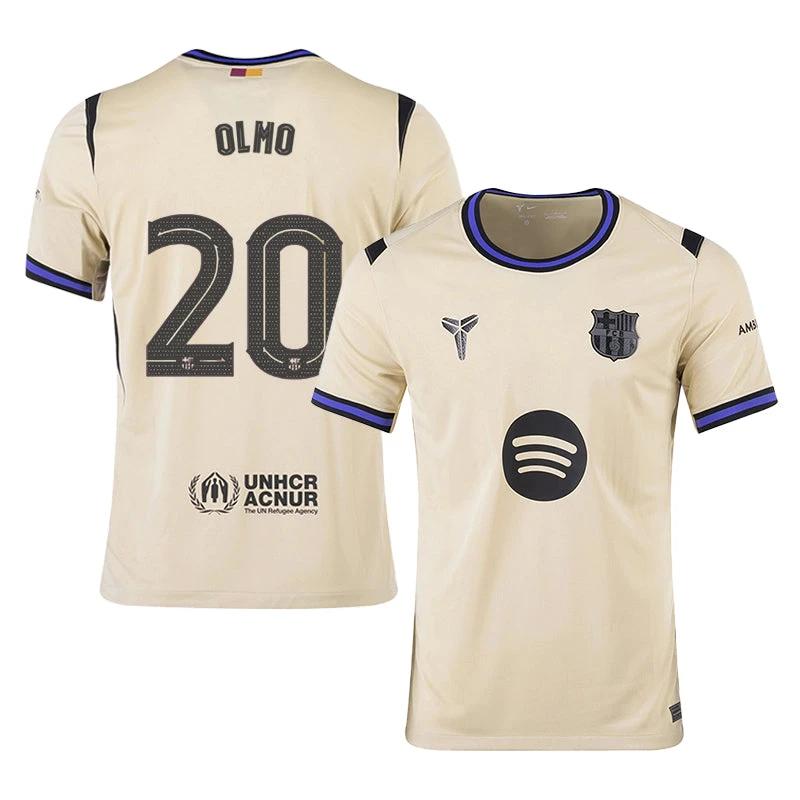 Dani Olmo #20 Barcelona 2025-26 Away Jersey – Cream by Soccer Jersey
