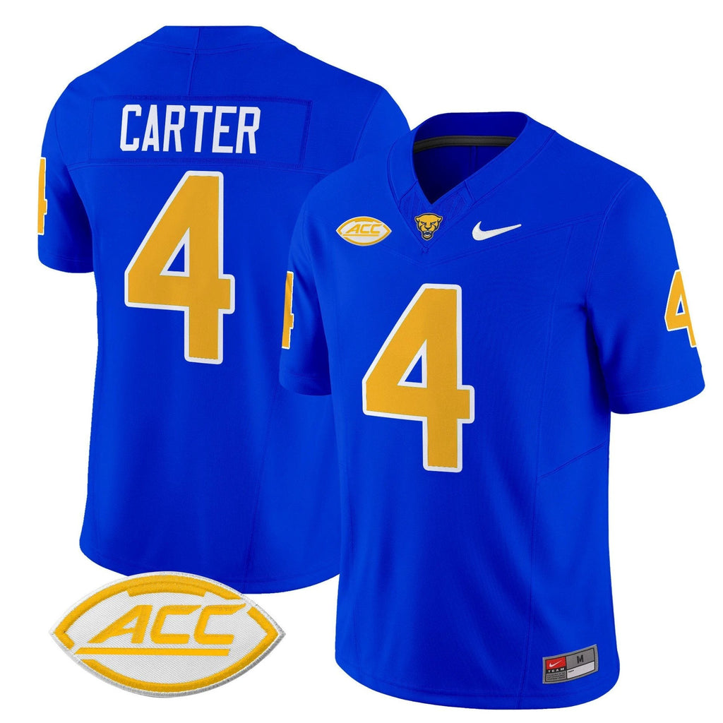 Daniel Carter Jersey #4 Pittsburgh Panthers 2025 Limited Stitched Royal by My Store