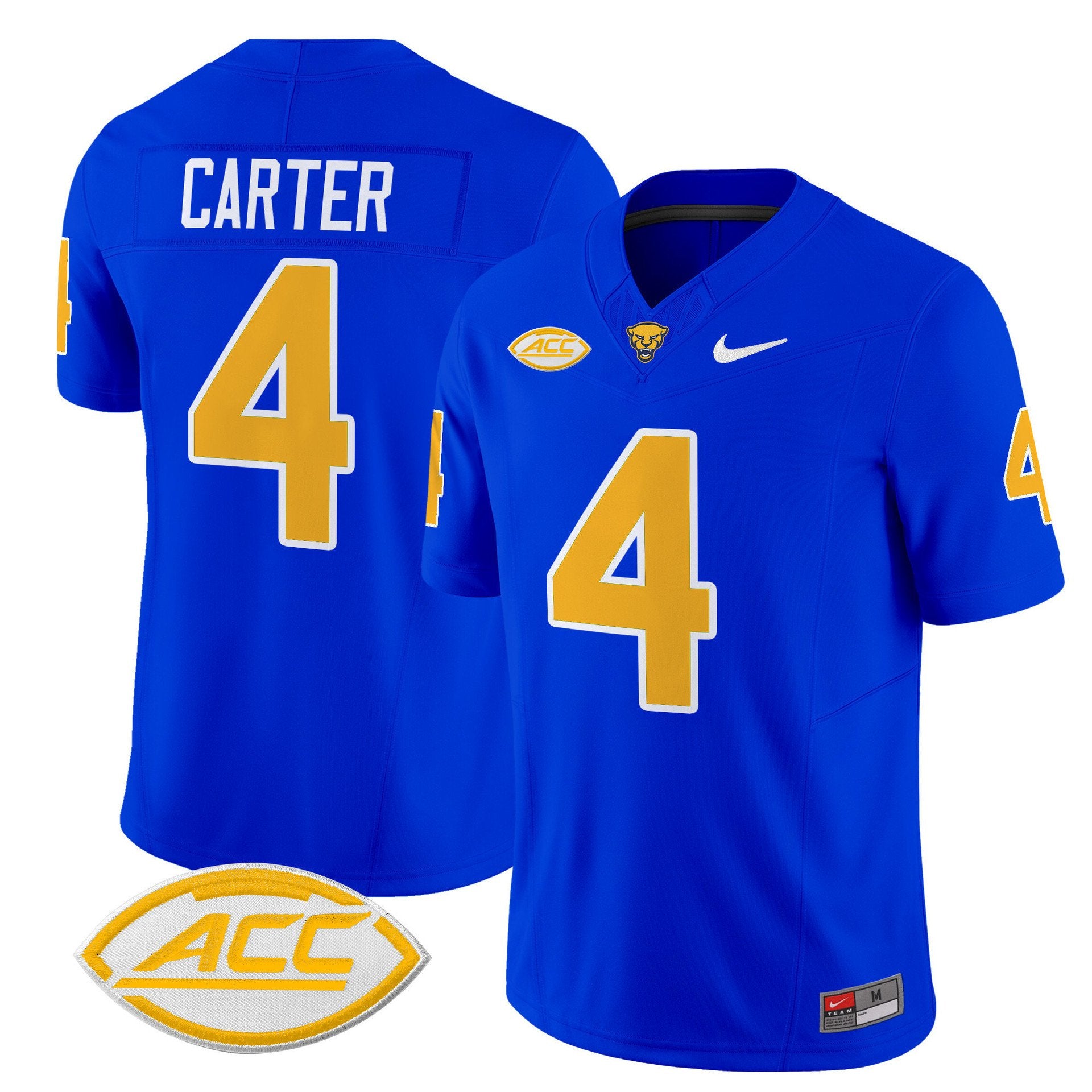 Daniel Carter Jersey #4 Pittsburgh Panthers 2025 Limited Stitched by My Store NCAA Football Jerseys