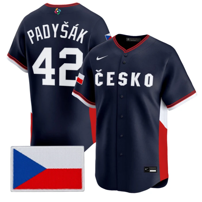Daniel Padyšák Jersey #42 Team Czechia 2026 World Baseball Stitched by My Store