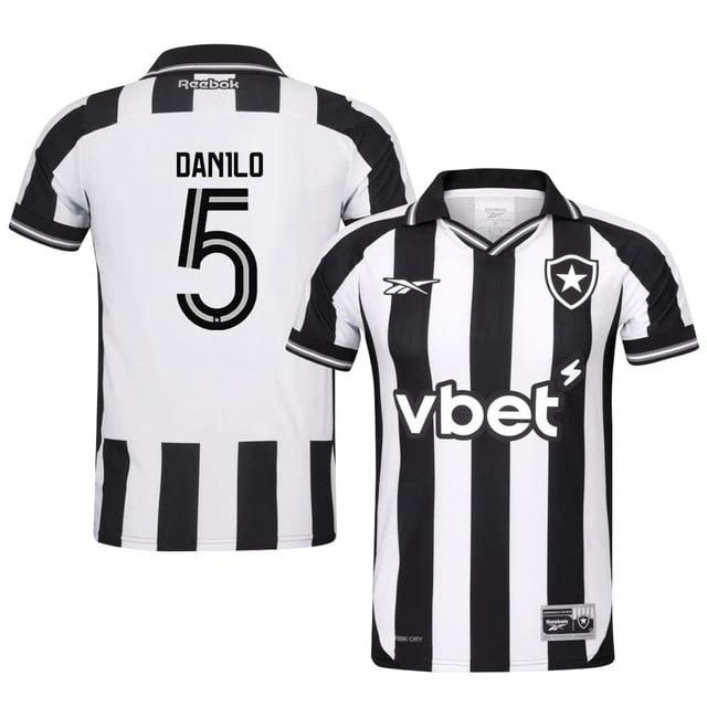 Danilo Barbosa #5 Botafogo 2025-26 Home Jersey – Black White by Soccer Jersey