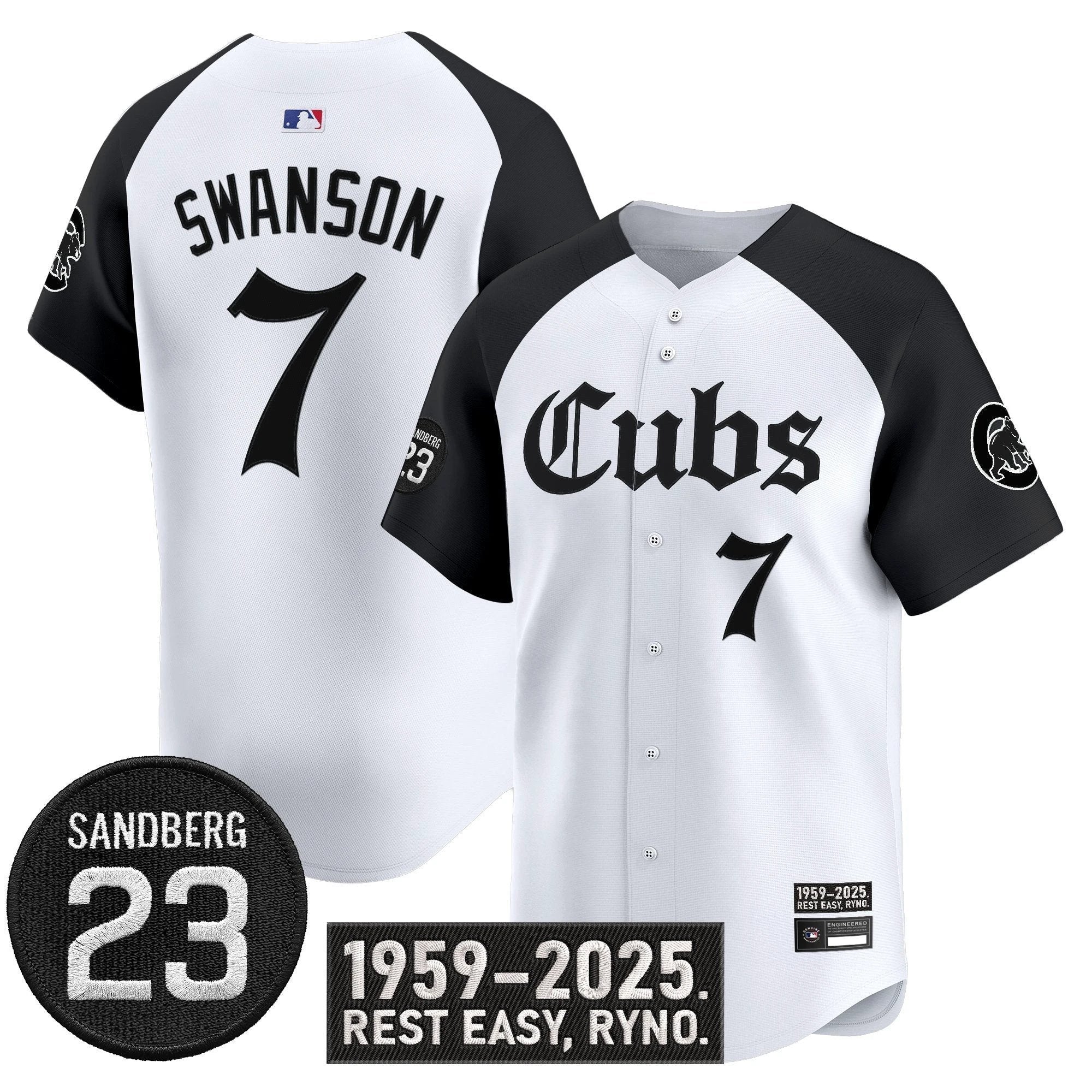 Dansby Swanson Jersey #7 Chicago Cubs Ryne Sandberg Tribute Stitched Alternate by My Store
