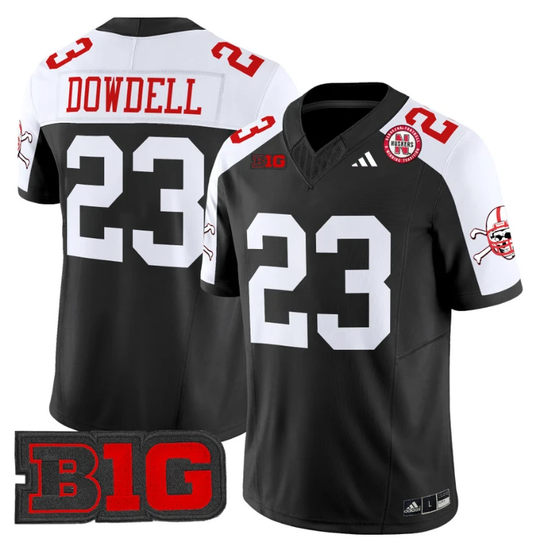 Dante Dowdell Jersey #23 Nebraska Cornhuskers 2024 Vapor V2 Football Black Alternate by My Store
