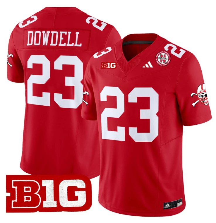 Dante Dowdell Jersey #23 Nebraska Cornhuskers 2024 Vapor V2 Football Red by My Store