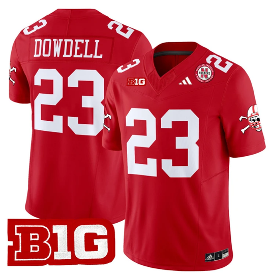 Dante Dowdell Jersey #23 Nebraska Cornhuskers 2024 Vapor V2 Football Red by My Store