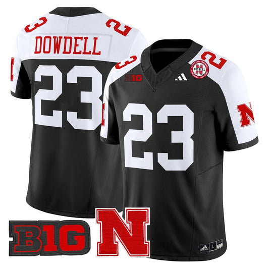 Dante Dowdell Jersey #23 Nebraska Cornhuskers 2025 Stitched Black Alternate by NCAA Football Jersey