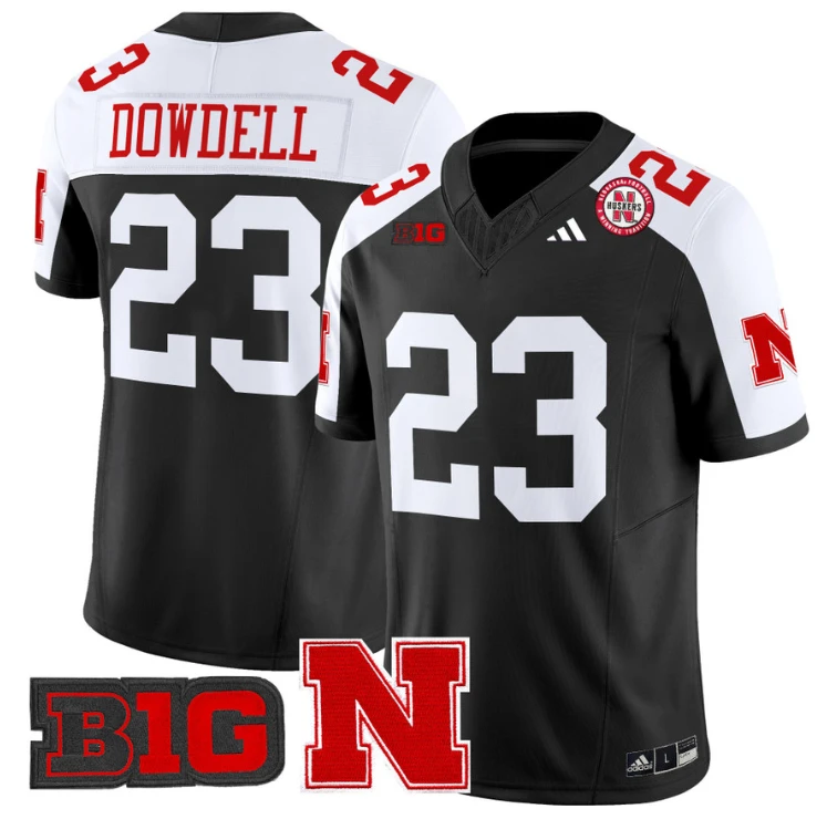 Dante Dowdell Jersey #23 Nebraska Cornhuskers Vapor Limited Football Black Alternate by My Store