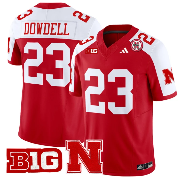 Dante Dowdell Jersey #23 Nebraska Cornhuskers Vapor Limited Football Scarlet Alternate by My Store