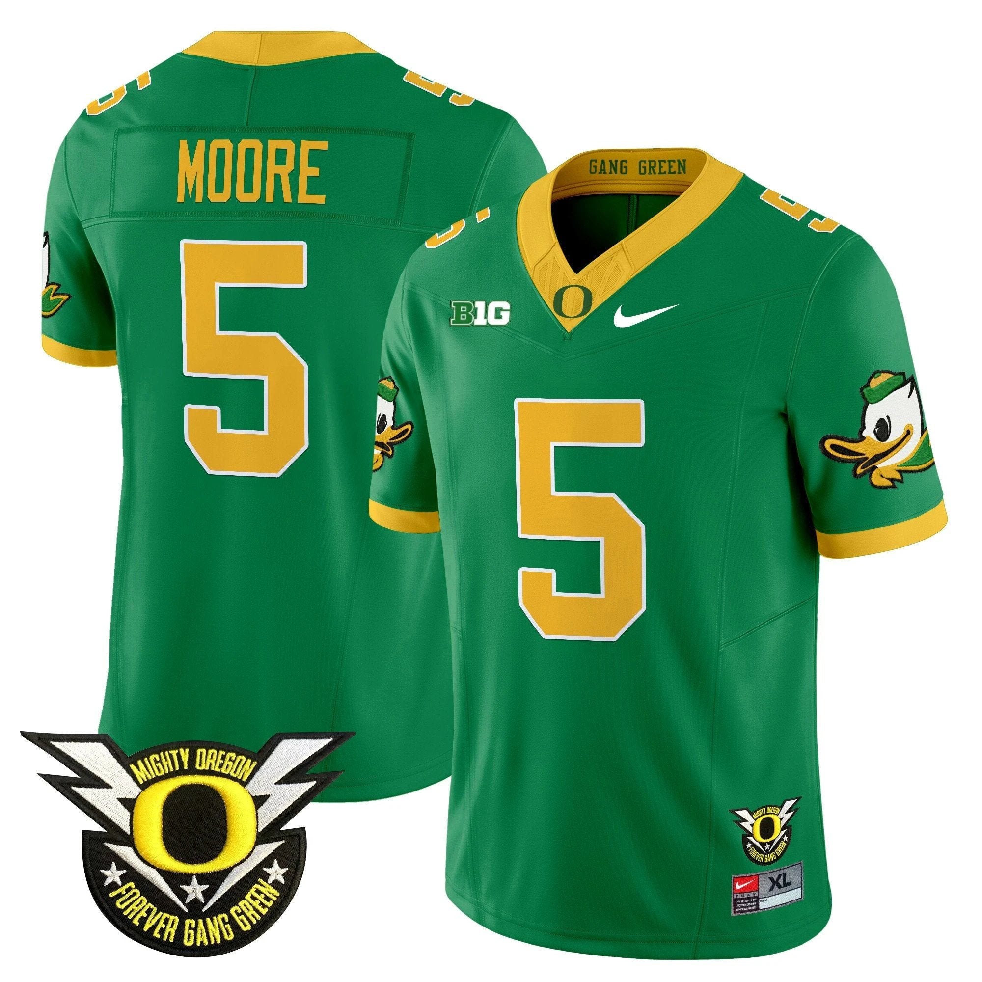 Dante Moore Jersey #5 Oregon Ducks 2025 Vapor Limited V2 Stitched Green by NCAA Football Jersey