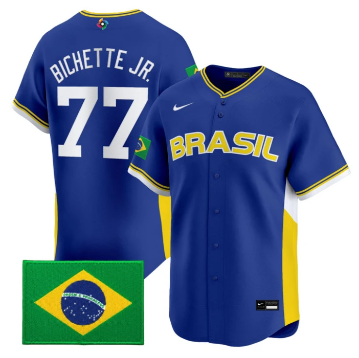 Dante Bichette Jr Jersey #77 Team Brazil 2026 World Baseball Stitched by My Store