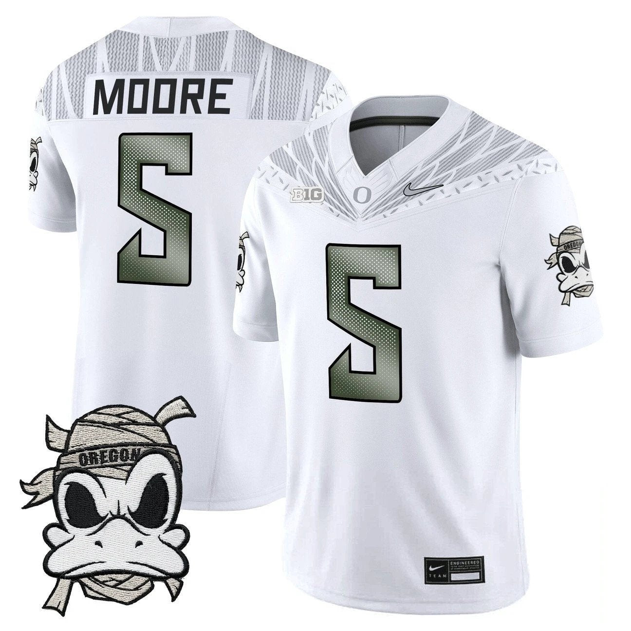 Dante Moore Jersey #5 Oregon Ducks 2025 Mummy Duck Vapor Limited Stitched by My Store NCAA Football Jerseys