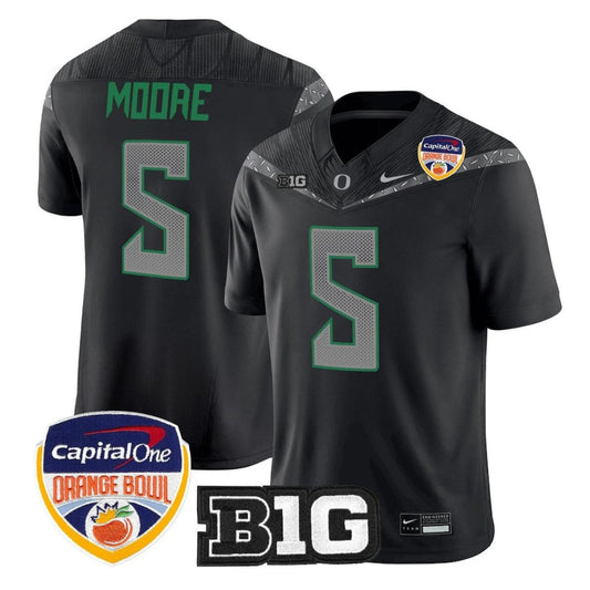 Dante Moore Jersey #5 Oregon Ducks 2026 Orange Bowl Patch Vapor Stitched by My Store NCAA Football Jerseys